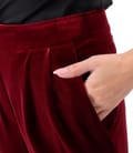 Pantaloni largi din catifea elastica