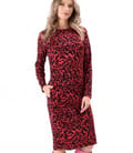 Rochie eleganta din jerse elastic gros cu animal print