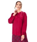 Bluza cu maneci lungi din satin de viscoza