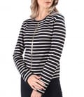 Bluza din jerse elastic gros cu lana si fermoar pe fata