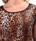 Bluza lejera cu fata din matase naturala cu animal print
