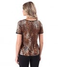Bluza din jerse elastic cu animal print