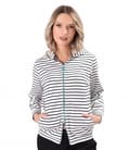 Hanorac din jerse elastic imprimat cu dungi
