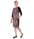 Rochie lejera cu fata din stofa tip crep cu animal print