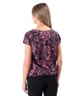 Bluza eleganta din bumbac elastic imprimat cu motive paisley