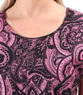 Bluza eleganta din bumbac elastic imprimat cu motive paisley