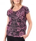 Bluza eleganta din bumbac elastic imprimat cu motive paisley