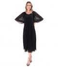 Rochie midi de ocazie din voal uni
