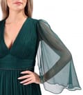 Rochie de seara lunga din voal de matase naturala