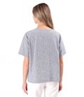Bluza lejera din in cu bumbac imprimata cu dungi