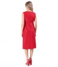 Rochie eleganta din tafta cu brosa detasabila in talie