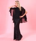 Rochie de seara lunga din paiete multicolore