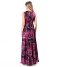 Rochie lunga din matase naturala imprimata cu motive paisley