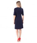 Rochie office evazata cu maneci scurte