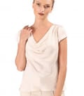 Bluza eleganta pe bie din saten de viscoza