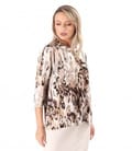 Bluza din viscoza satinata cu animal print