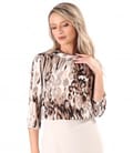 Bluza din viscoza satinata cu animal print