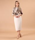 Bluza din viscoza satinata cu animal print