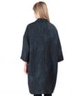 Jacheta oversize cu maneci 3/4 din brocart versatil