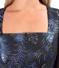 Rochie de seara midi cu bust din brocard cu fir metalic