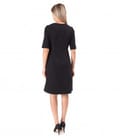 Rochie office evazata cu maneci scurte
