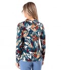 Bluza eleganta din jerse elastic imprimat cu motive florale