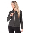 Bluza din jerse elastic gros cu fermoar pe fata