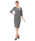 Rochie office din bucle cu bumbac