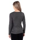 Bluza din jerse elastic cu fir metalic si cu decolteu in falduri