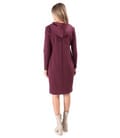Rochie cu gluga din jerse elastic cu bumbac