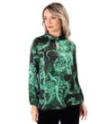 Bluza eleganta din matase naturala imprimata