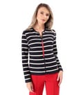 Bluza din jerse elastic cu lana cu fermoar pe fata