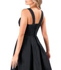 Rochie evazata din tafta cu corset cu bretele