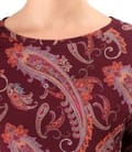 Bluza din jerse elastic imprimat cu motive paisley