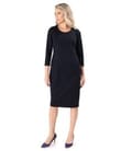 Rochie office din jerse elastic plin cu lana virgina