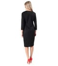 Rochie office din jerse elastic plin cu lana virgina