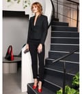 Sacou office din stofa elastica cu lana virgina