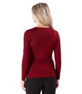 Bluza din jerse elastic cu fir metalic si cu decolteu in falduri