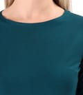 Bluza din jerse elastic uni cu maneci 3/4
