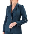 Sacou office din stofa plina din tencel cu bumbac