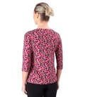 Bluza din jerse elastic imprimat cu motive florale