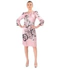 Rochie lejera din matase naturala imprimata cu motive florale