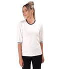 Bluza eleganta din jerse elastic cu maneci 3/4