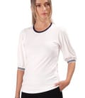Bluza eleganta din jerse elastic cu maneci 3/4