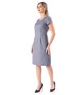 Rochie office din bumbac elastic tip denim