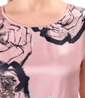 Bluza lejera cu fata din matase naturala imprimata cu motive florale