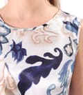 Rochie eleganta din viscoza satinata imprimata cu motive florale