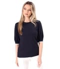 Bluza eleganta din jerse elastic cu maneci 3/4