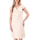 Rochie de ocazie din brocart floral cu perle