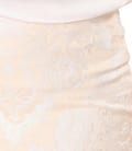 Fusta de ocazie din brocart floral cu slit petrecut